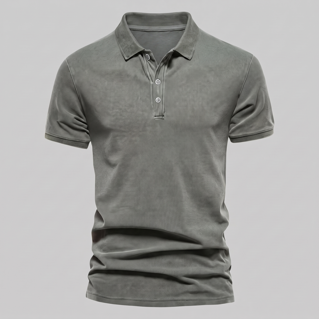 Men's Short Sleeve Polo Shirt with Structured Collar