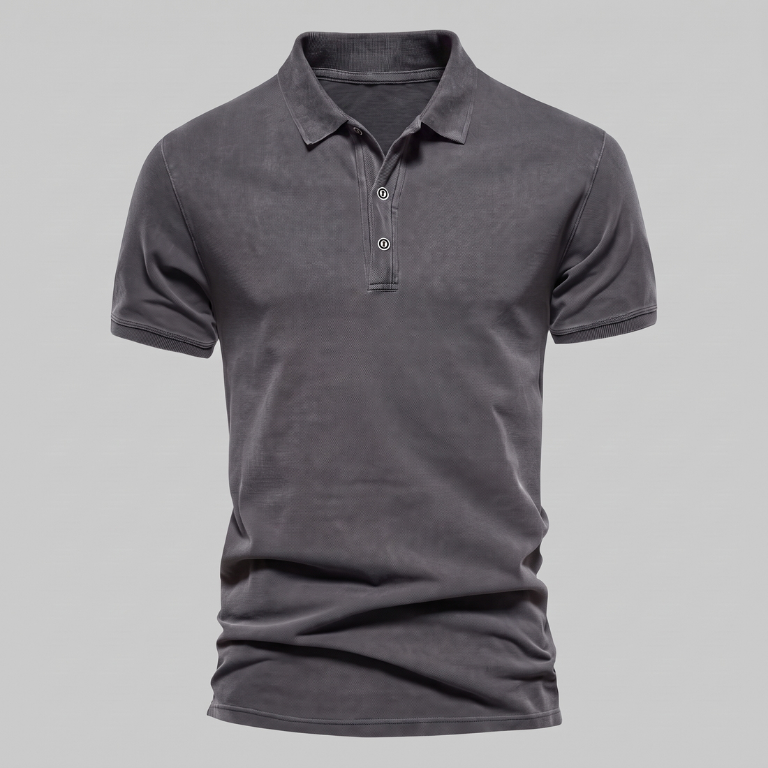 Men's Short Sleeve Polo Shirt with Structured Collar