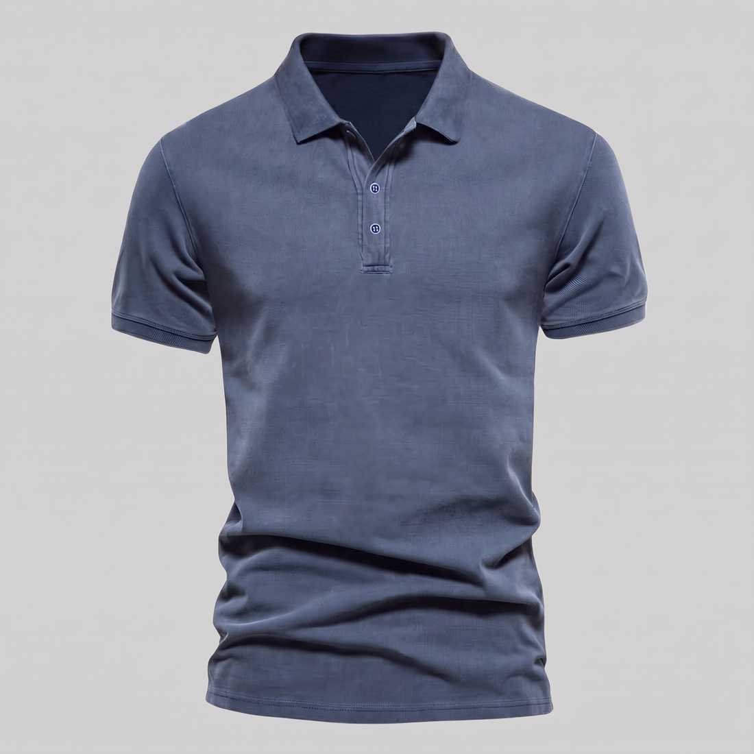 Men's Short Sleeve Polo Shirt with Structured Collar