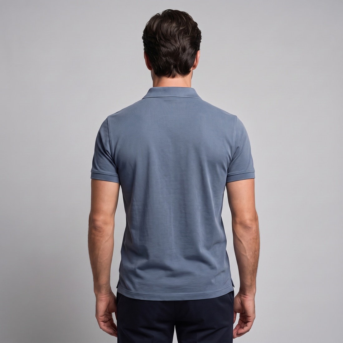 Men's Short Sleeve Polo Shirt with Structured Collar