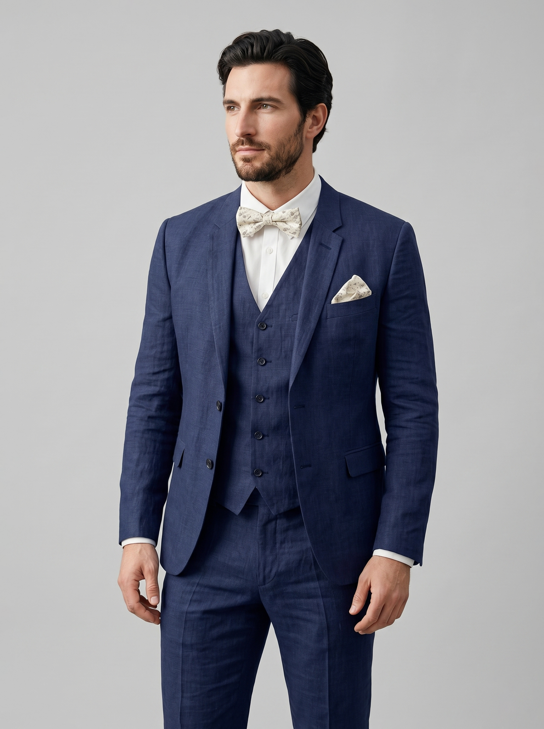 Men's 3-Piece Suit for Weddings and Summer Events