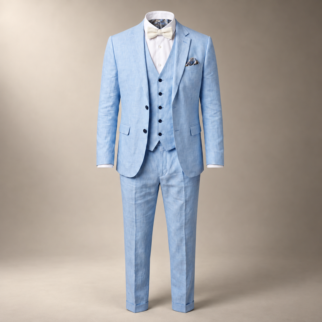 Men's 3-Piece Suit for Weddings and Summer Events