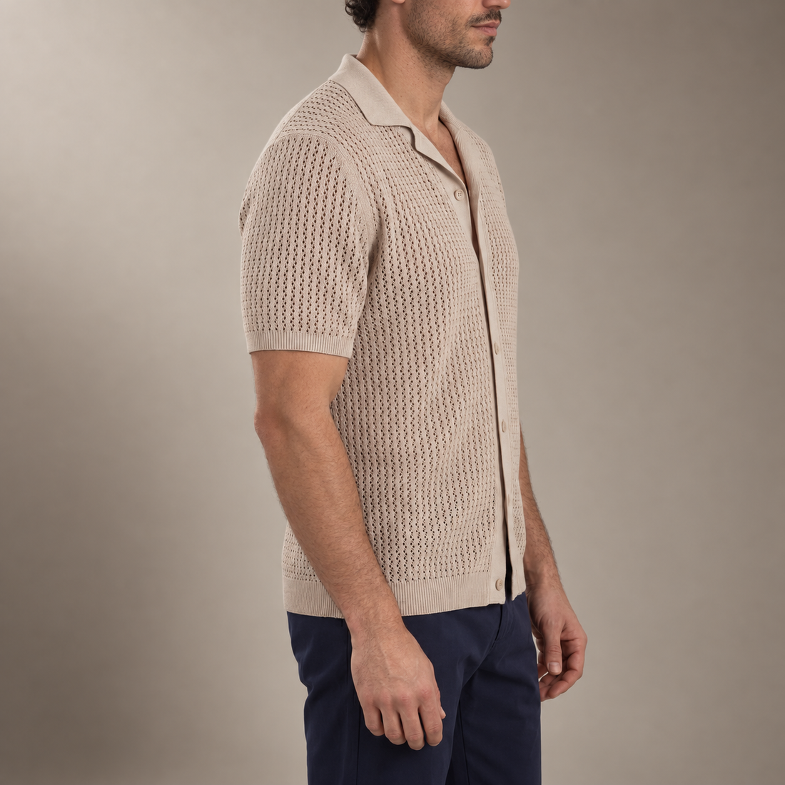 Men's Airy Knit Casual Summer Shirt
