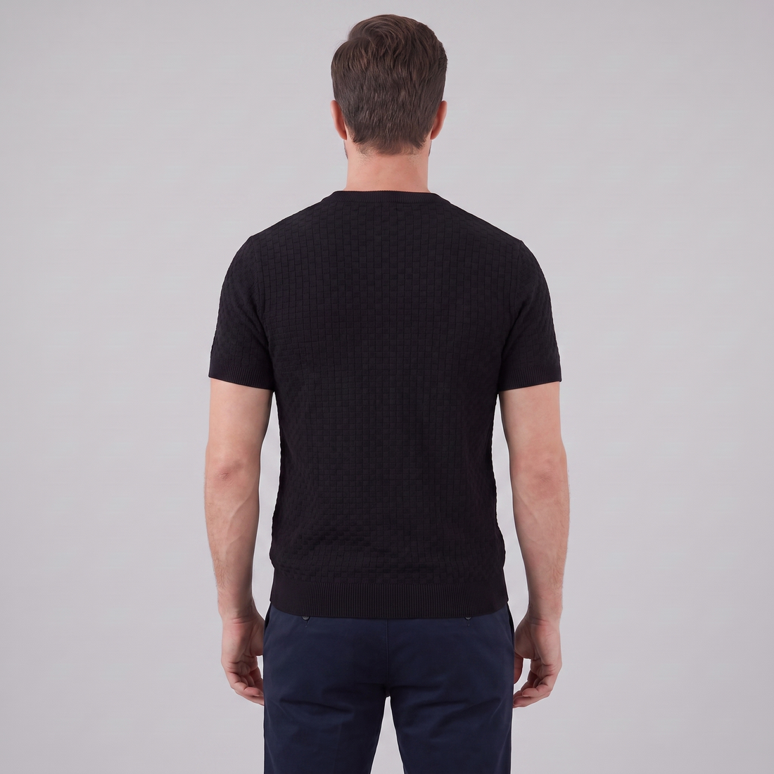 Men's Basket Weave Knit T-Shirt
