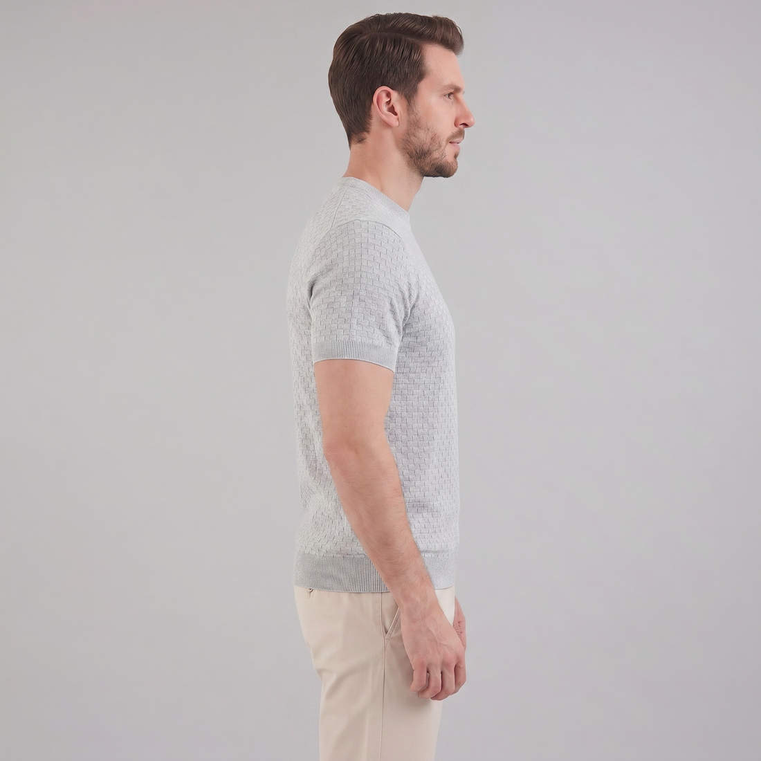 Men's Basket Weave Knit T-Shirt