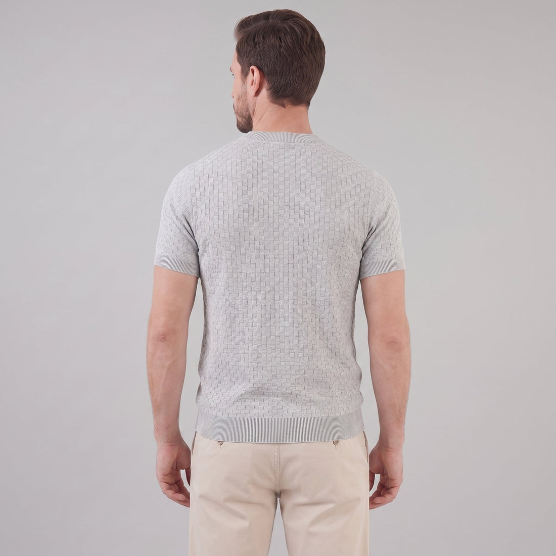 Men's Basket Weave Knit T-Shirt