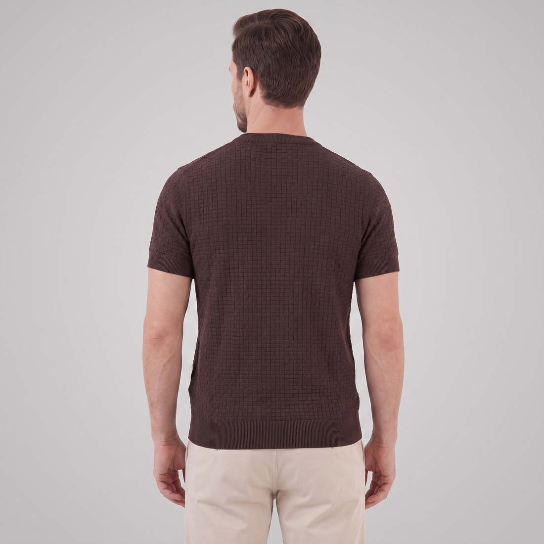 Men's Basket Weave Knit T-Shirt