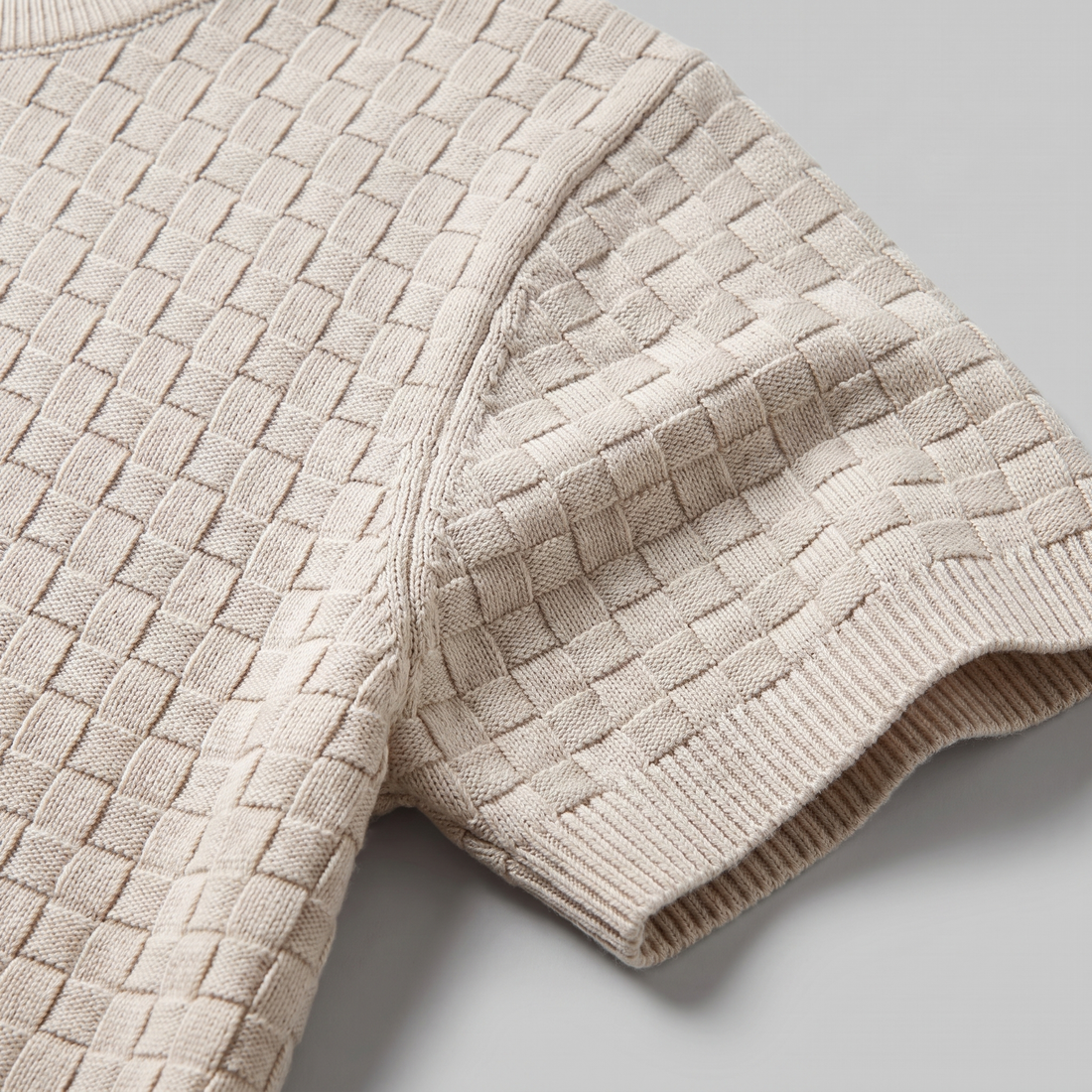 Men's Basket Weave Knit T-Shirt