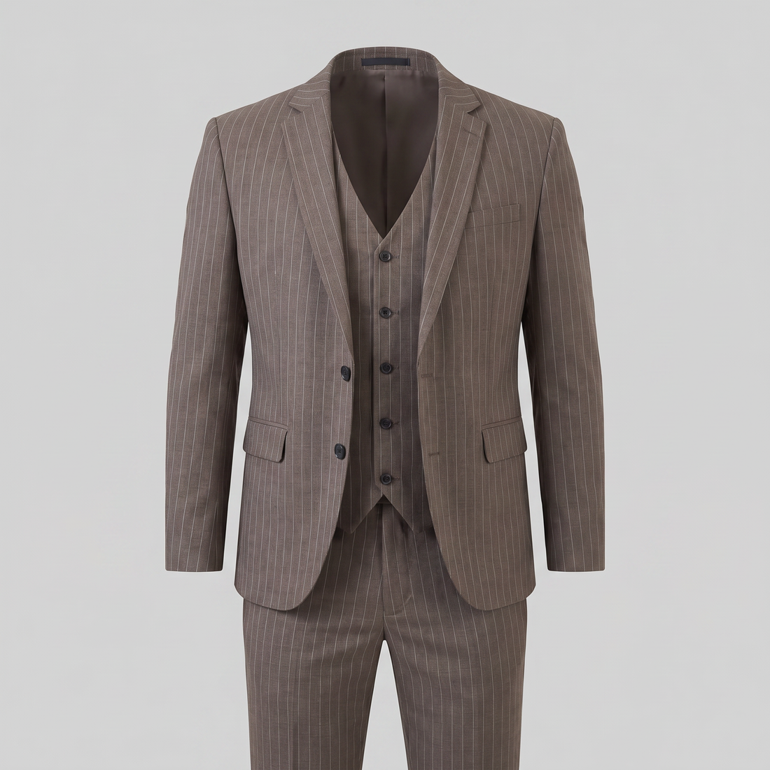 Men's Business Striped Blazer Suit Set