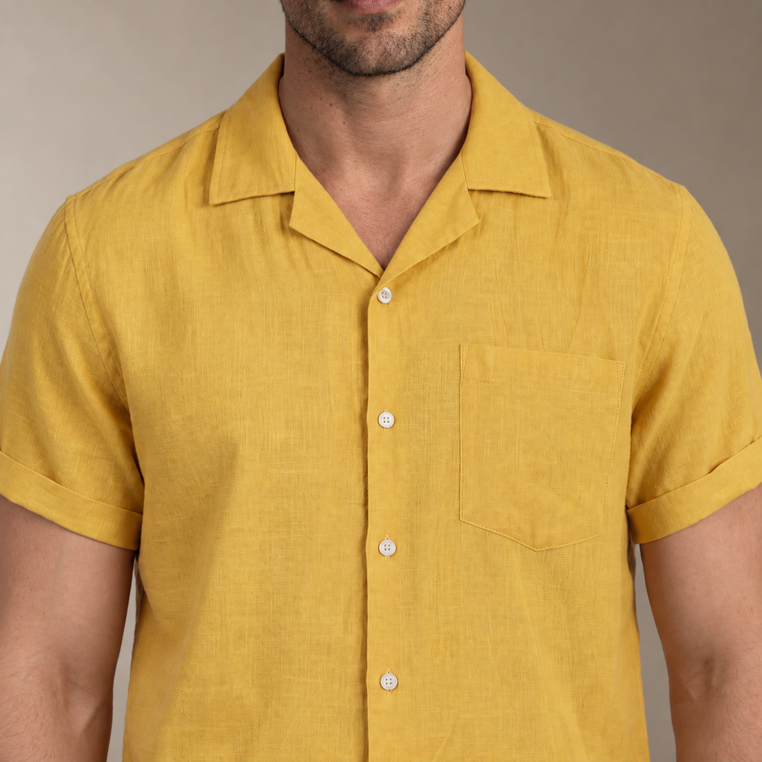 Men's Camp Collar Short-Sleeve Shirt