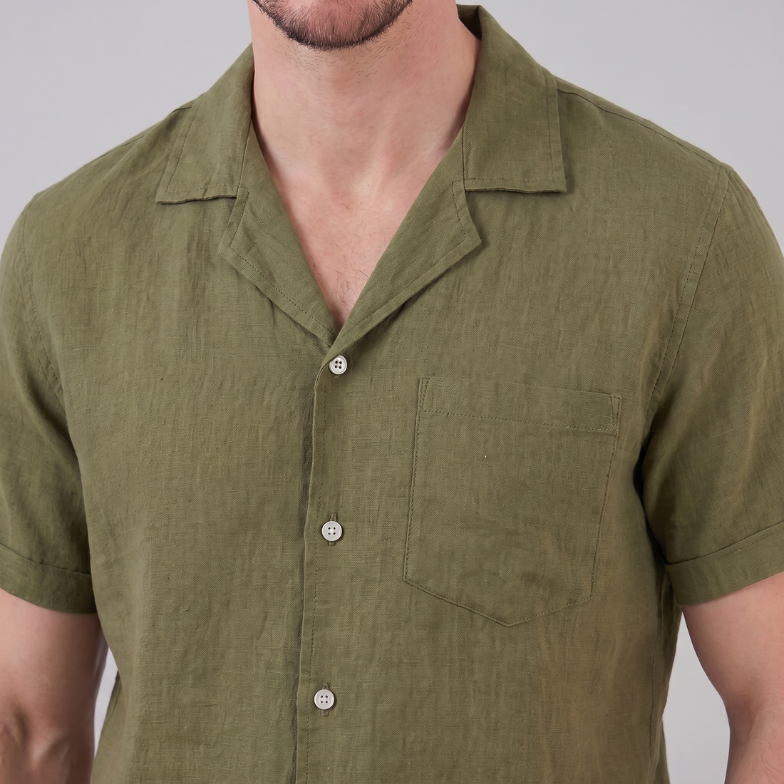 Men's Camp Collar Short-Sleeve Shirt