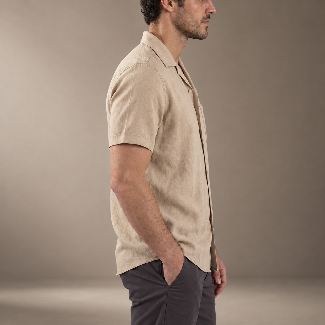 Men's Camp Collar Short-Sleeve Shirt