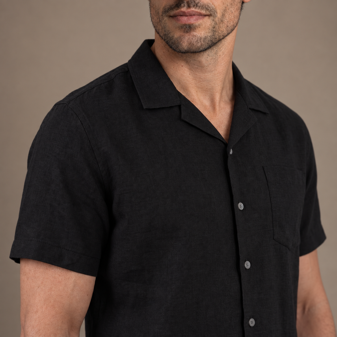 Men's Camp Collar Short-Sleeve Shirt