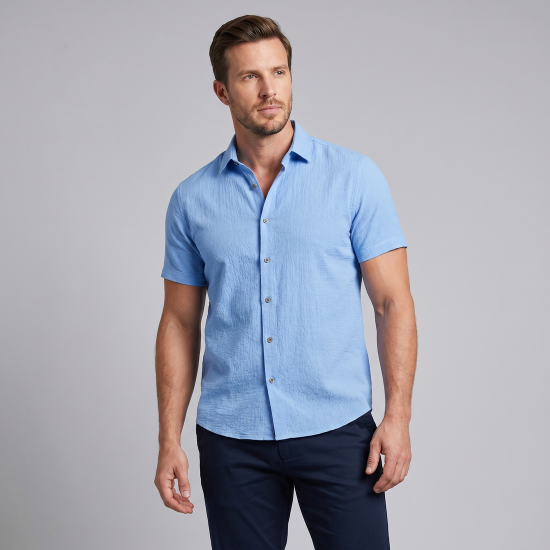 Men's Camp Collar Short-Sleeve Summer Shirt