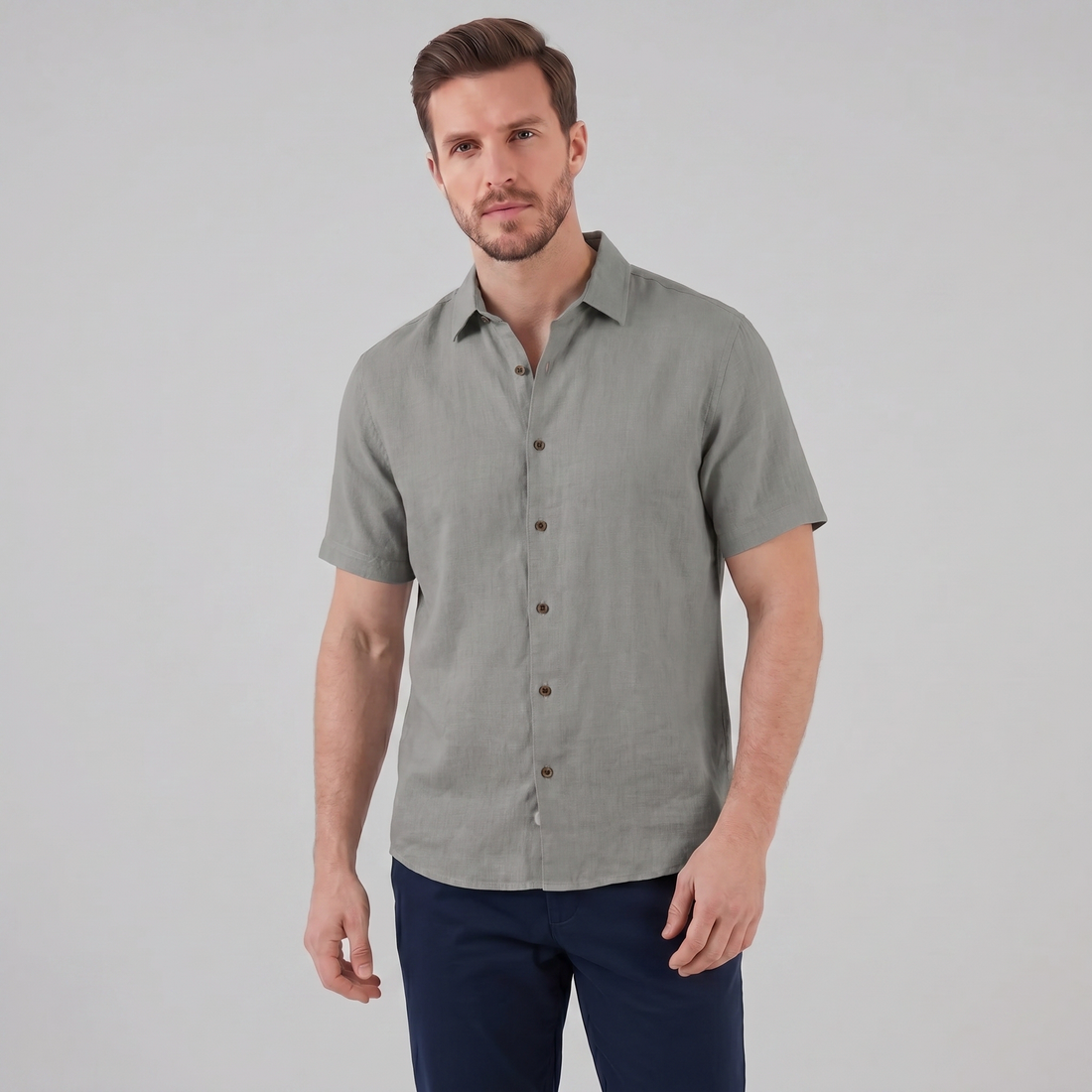 Men's Camp Collar Short-Sleeve Summer Shirt