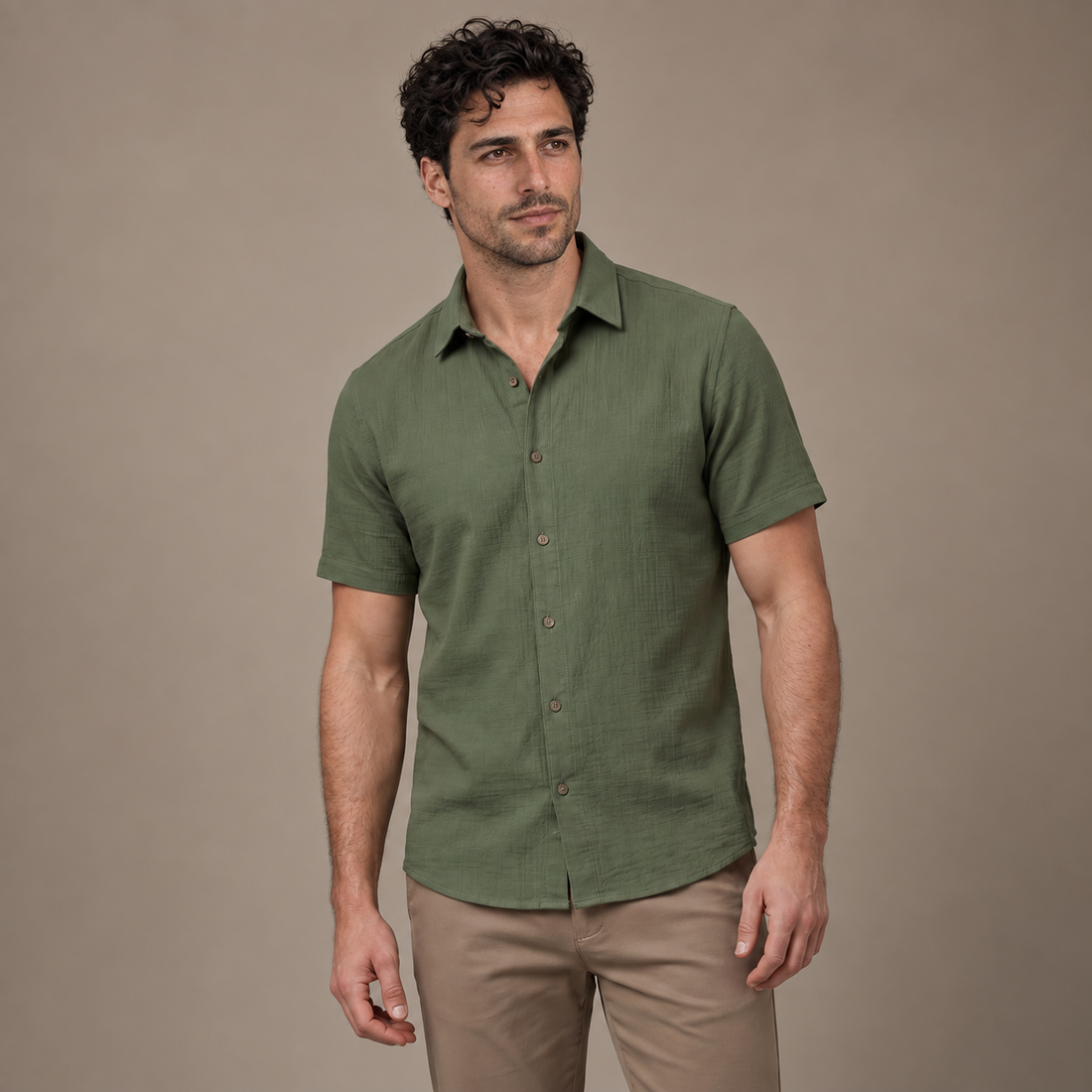 Men's Camp Collar Short-Sleeve Summer Shirt