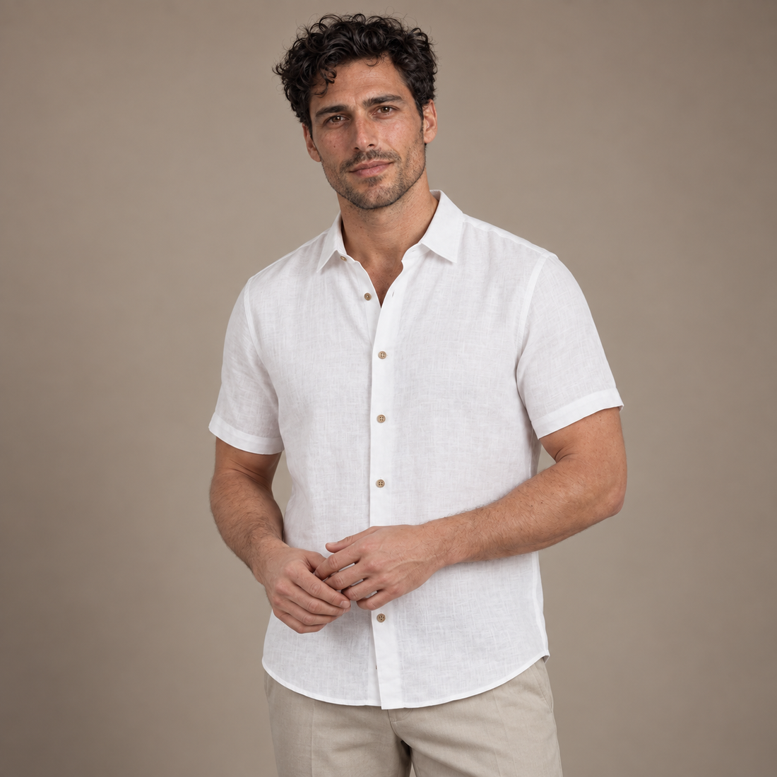 Men's Camp Collar Short-Sleeve Summer Shirt