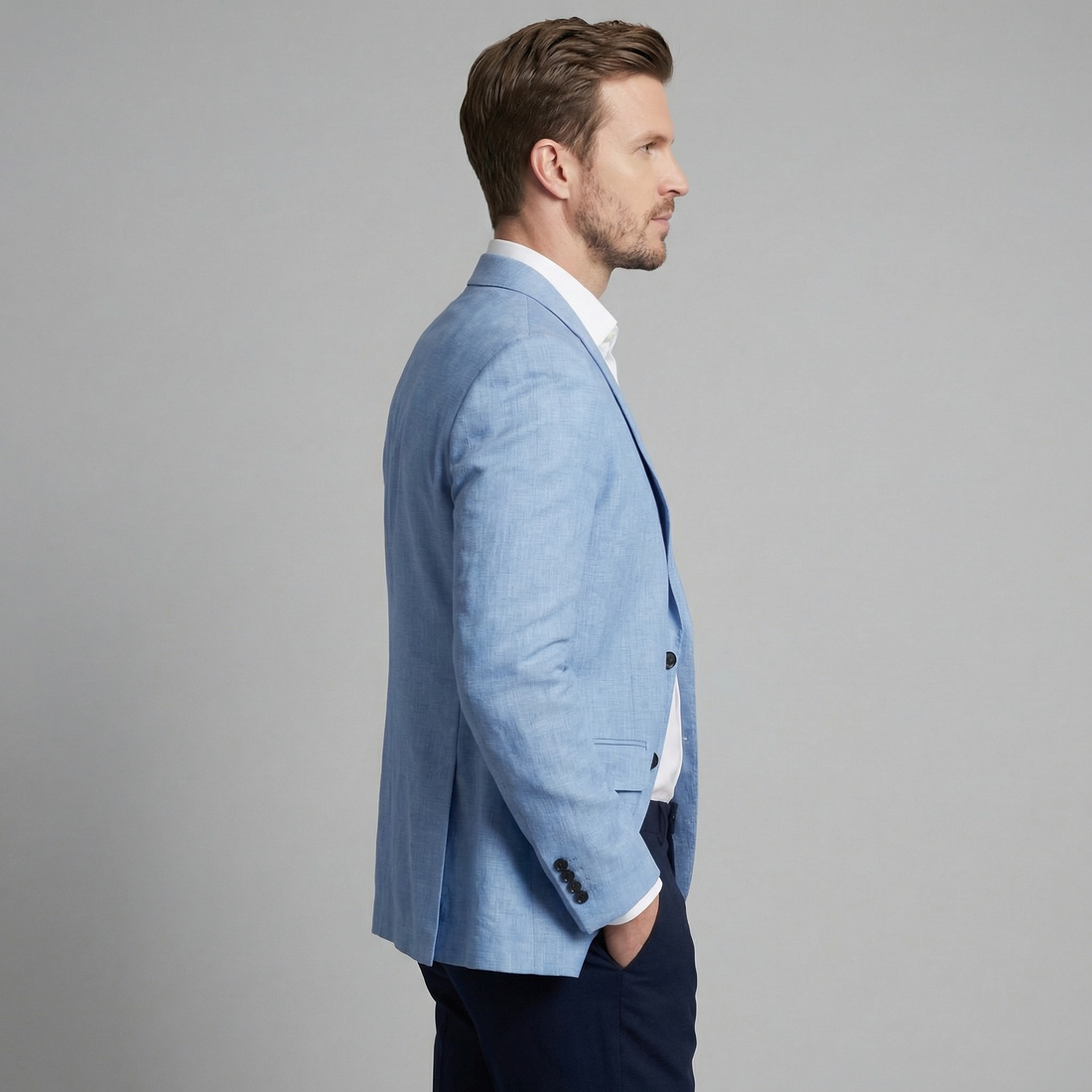 Men's Casual Linen Blazer Jacket