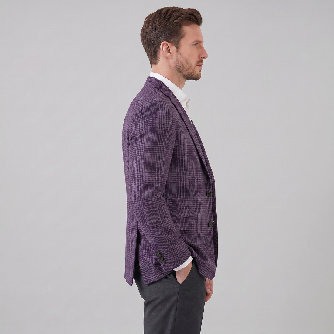 Men's Check Casual Blazer Jacket - Stylish Sport Coat