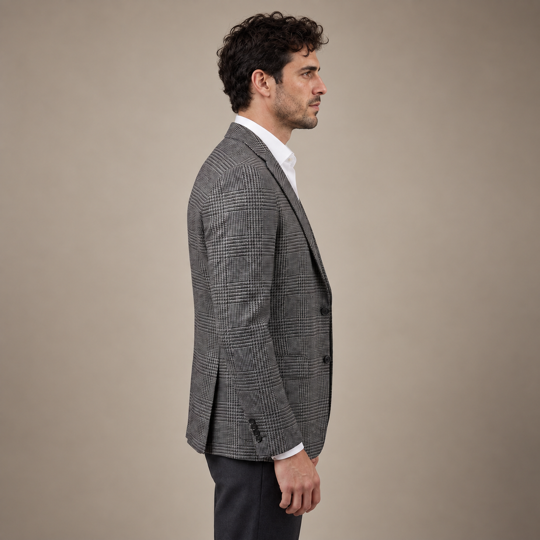 Men's Check Casual Blazer Jacket - Stylish Sport Coat