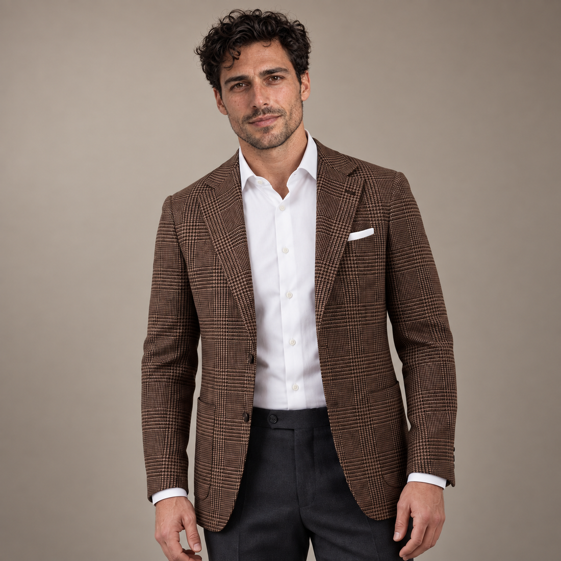 Men's Check Casual Blazer Jacket - Stylish Sport Coat