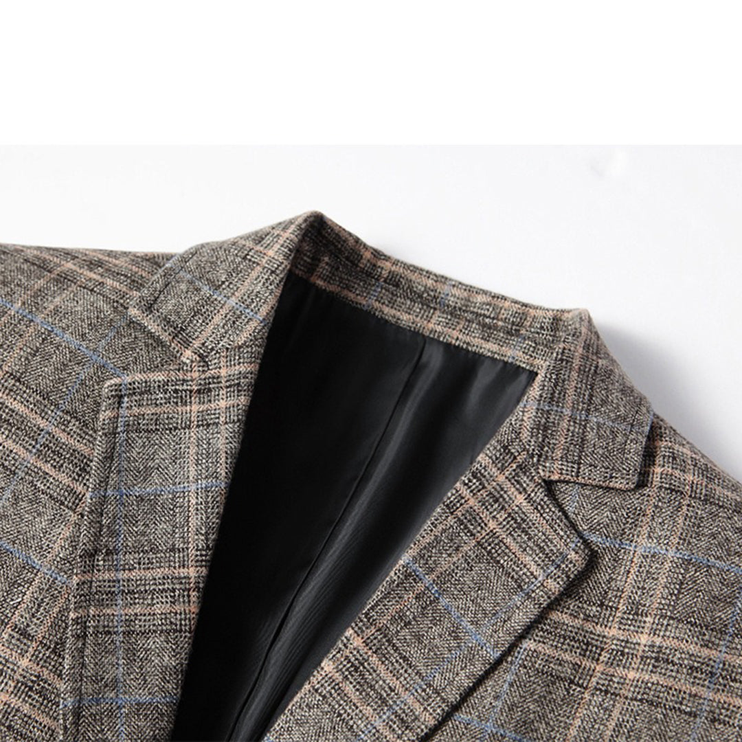 Men's Checked Blazer Jacket