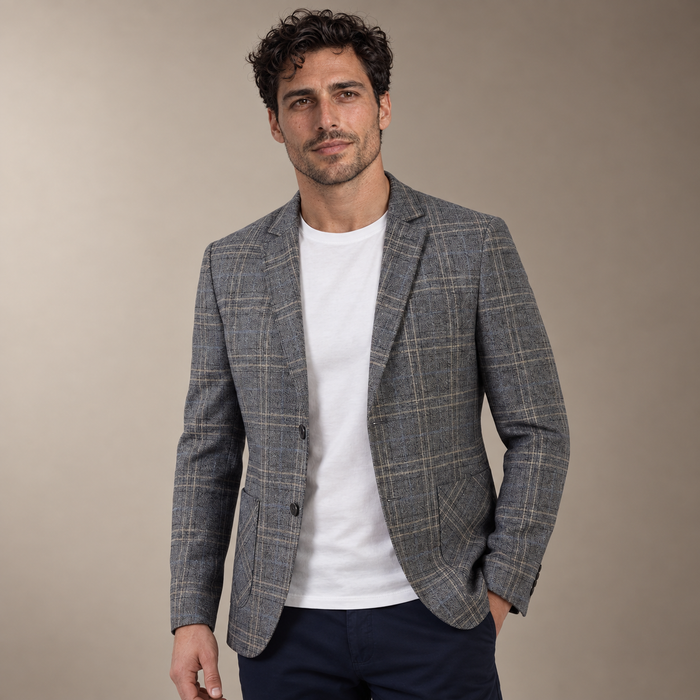 Men's Checked Blazer Jacket