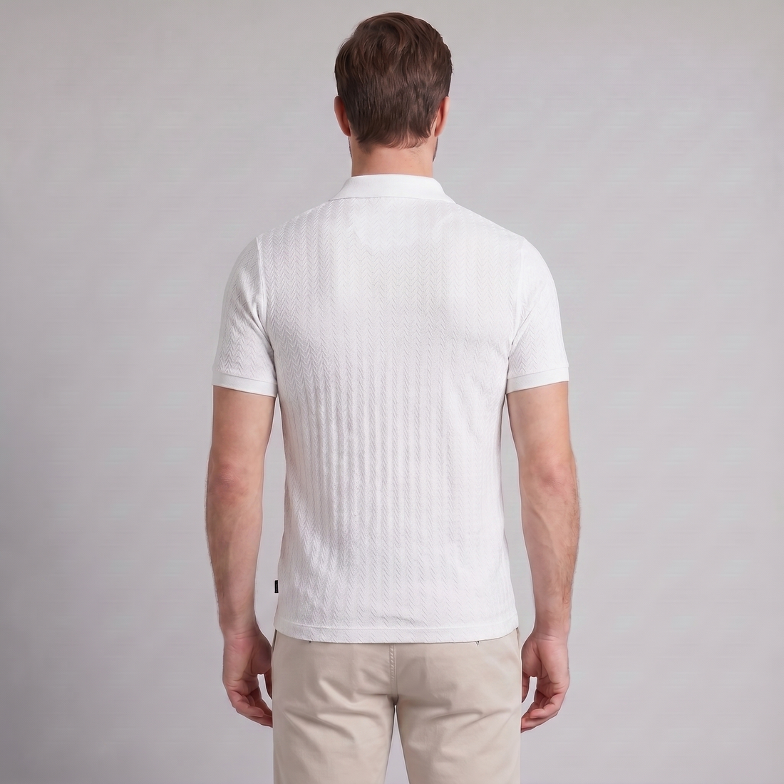 Men's Chevron Knit Polo