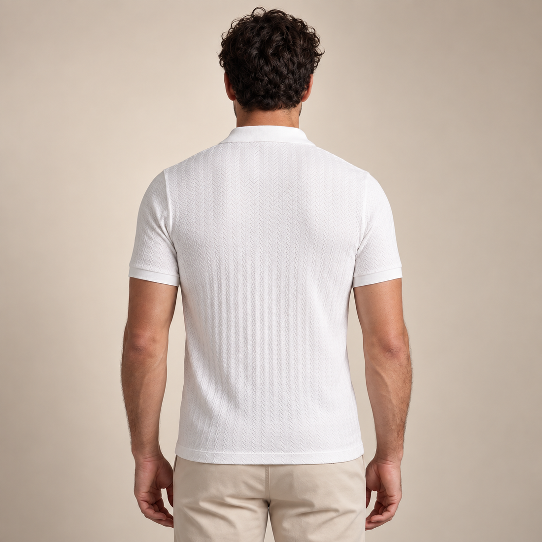 Men's Chevron Knit Polo