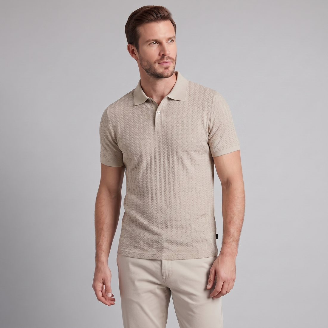 Men's Chevron Knit Polo