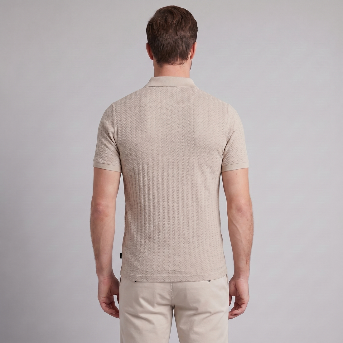 Men's Chevron Knit Polo