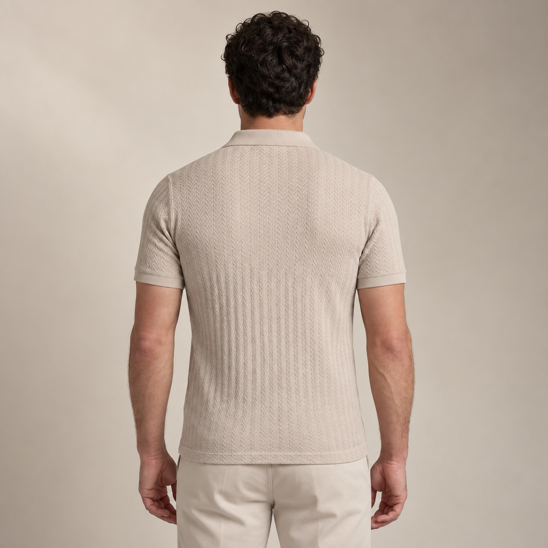 Men's Chevron Knit Polo