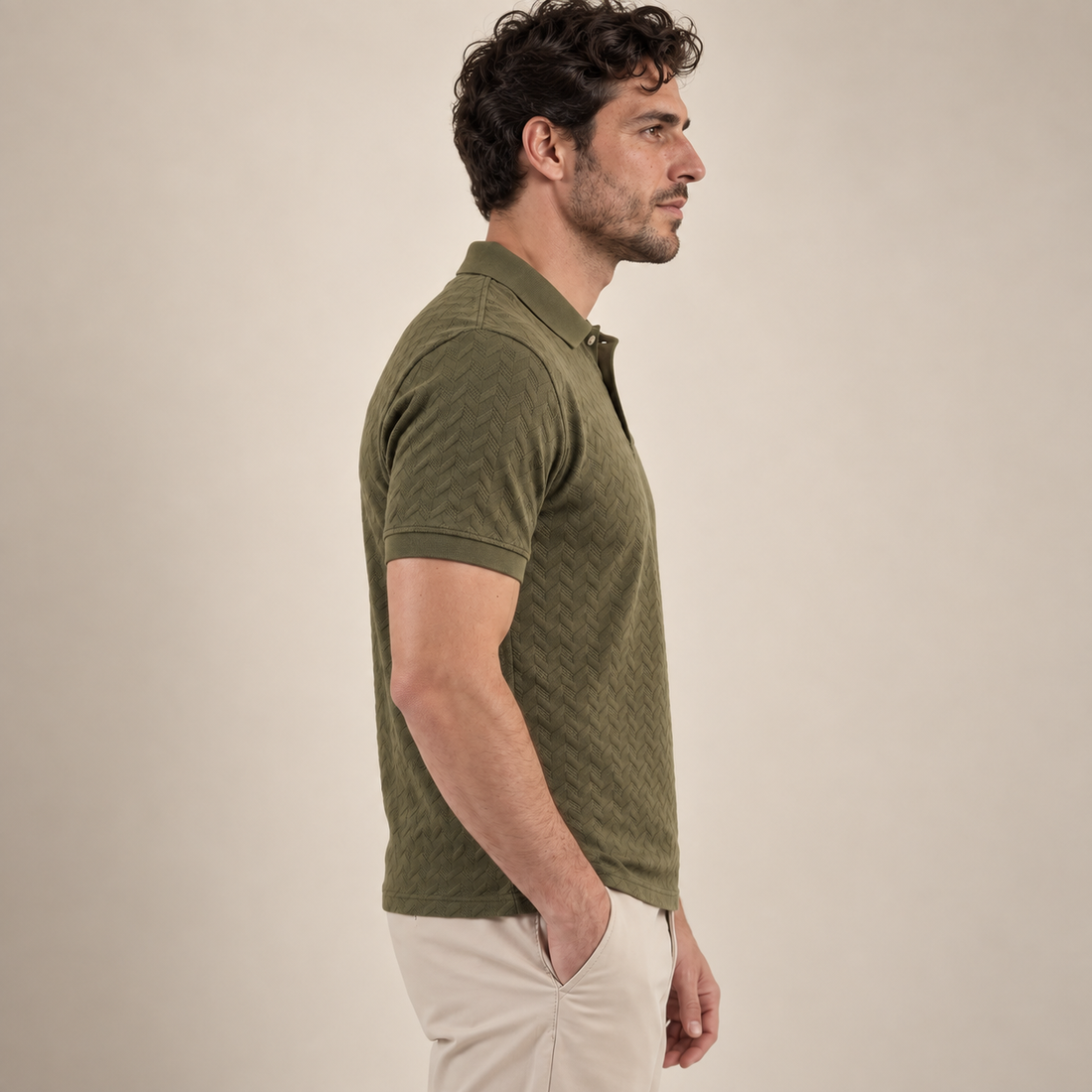 Men's Chevron Knit Polo