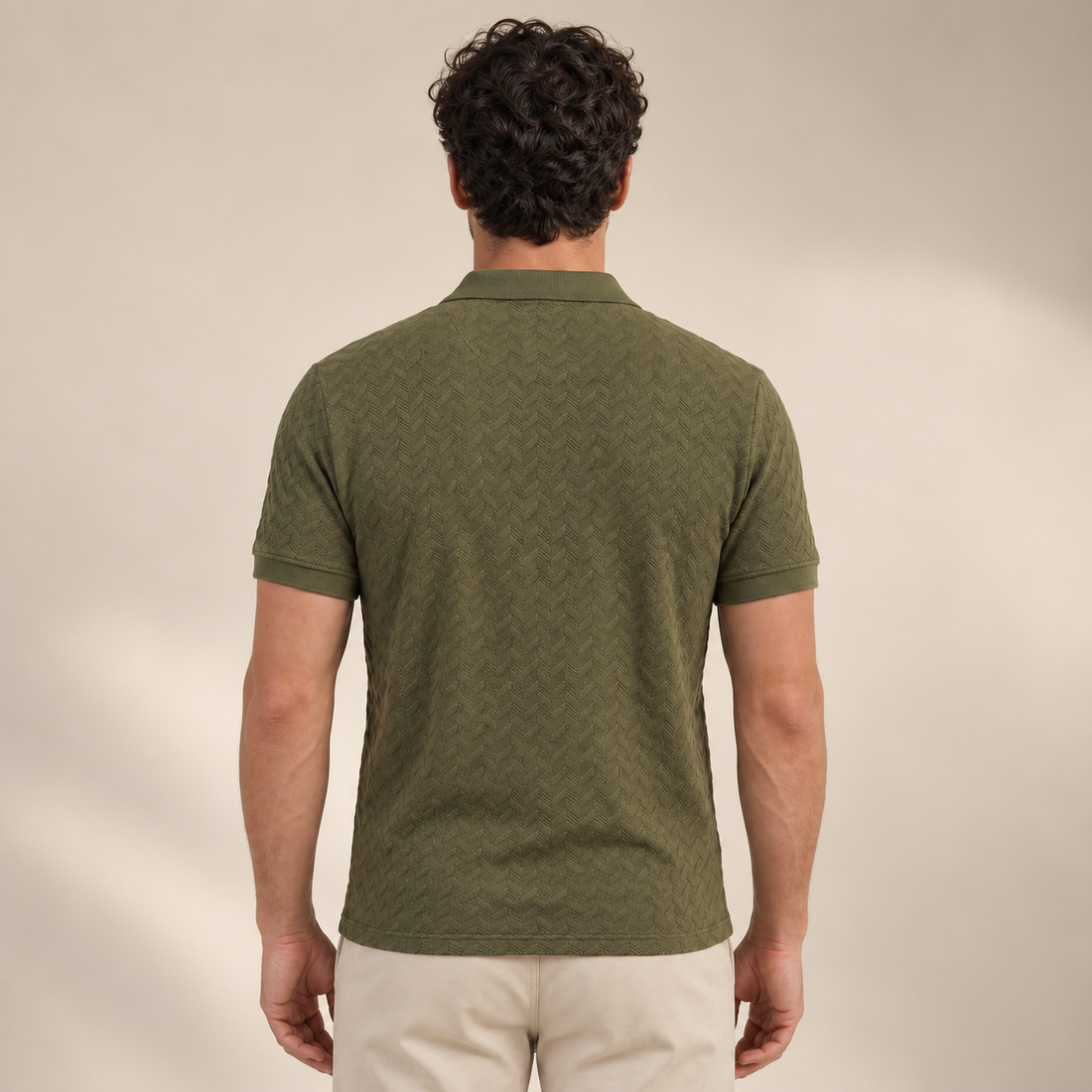 Men's Chevron Knit Polo