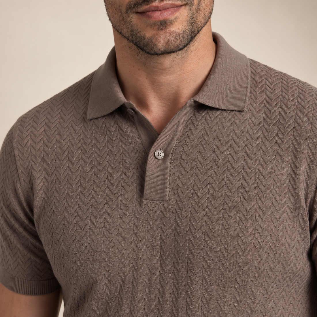 Men's Chevron Knit Polo
