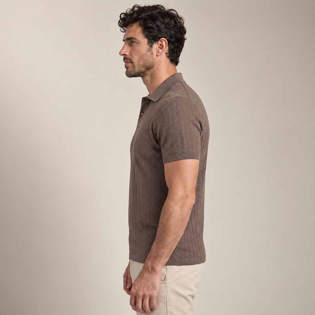 Men's Chevron Knit Polo