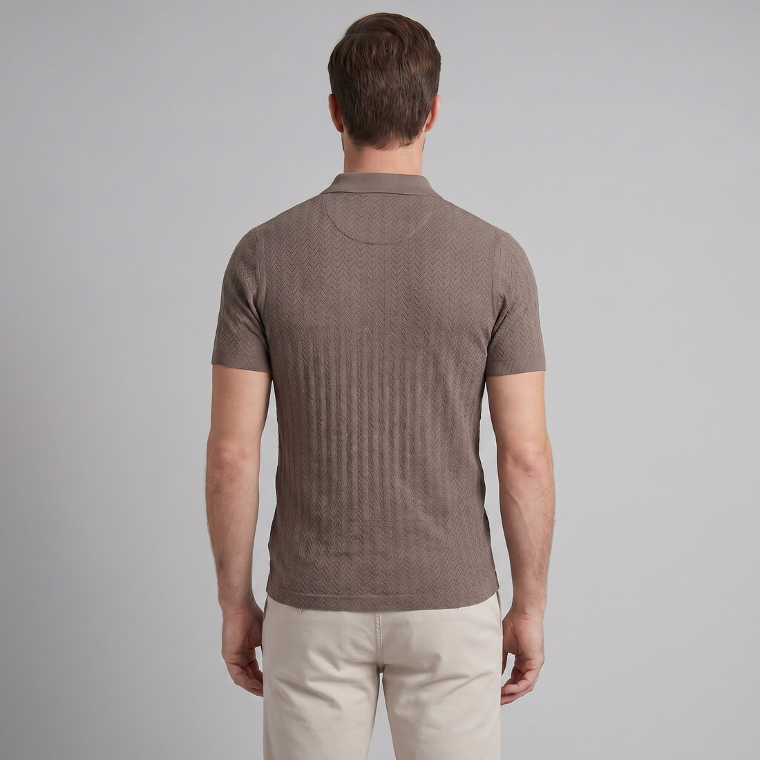 Men's Chevron Knit Polo