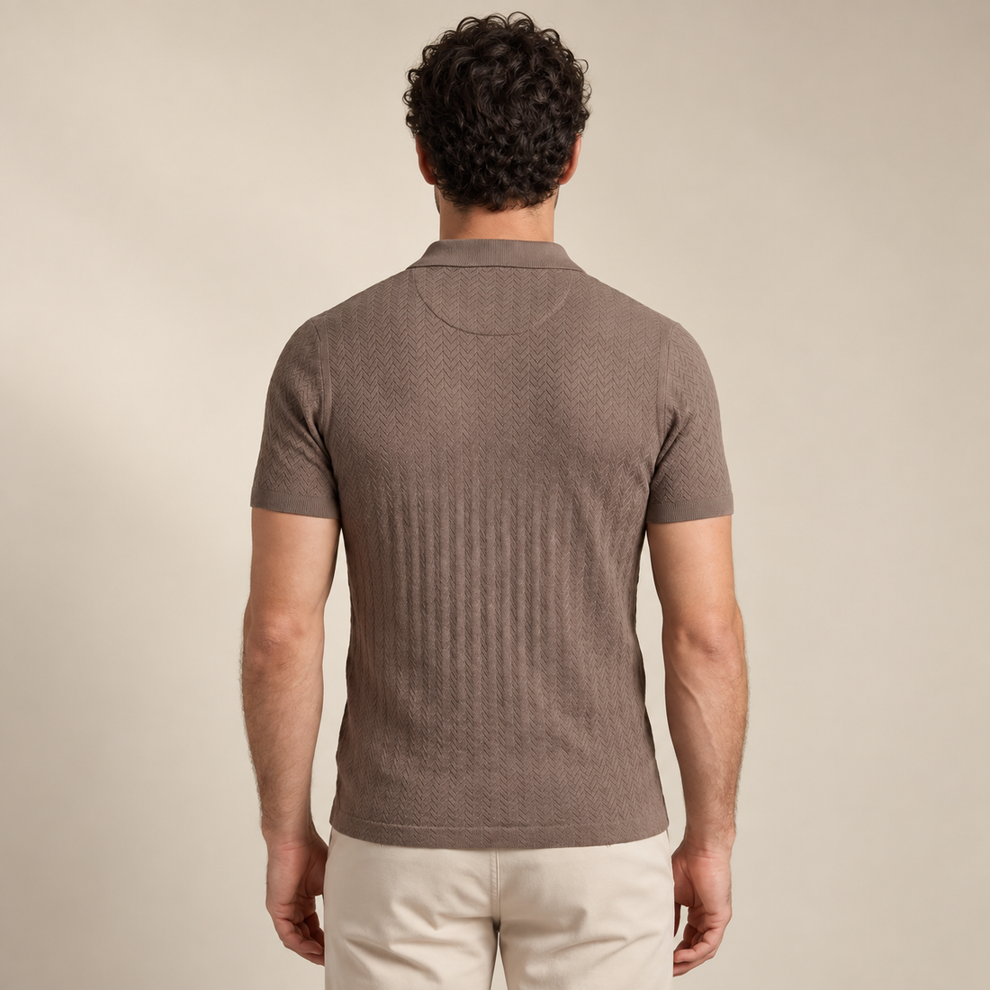 Men's Chevron Knit Polo