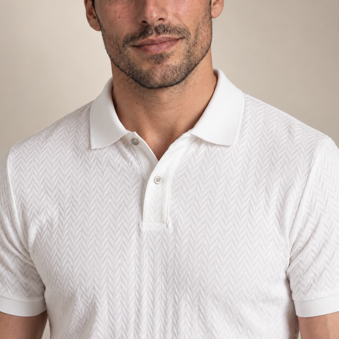 Men's Chevron Knit Polo