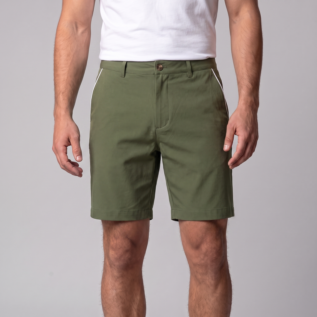 Men's Contrast Piping Chino Shorts
