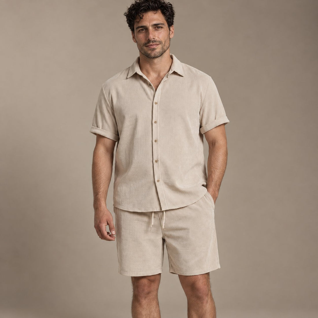 Men's Corduroy 2-Piece Outfit Set