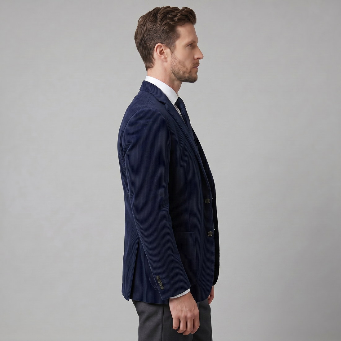 Men's Corduroy Blazer Jacket with Matching Vest
