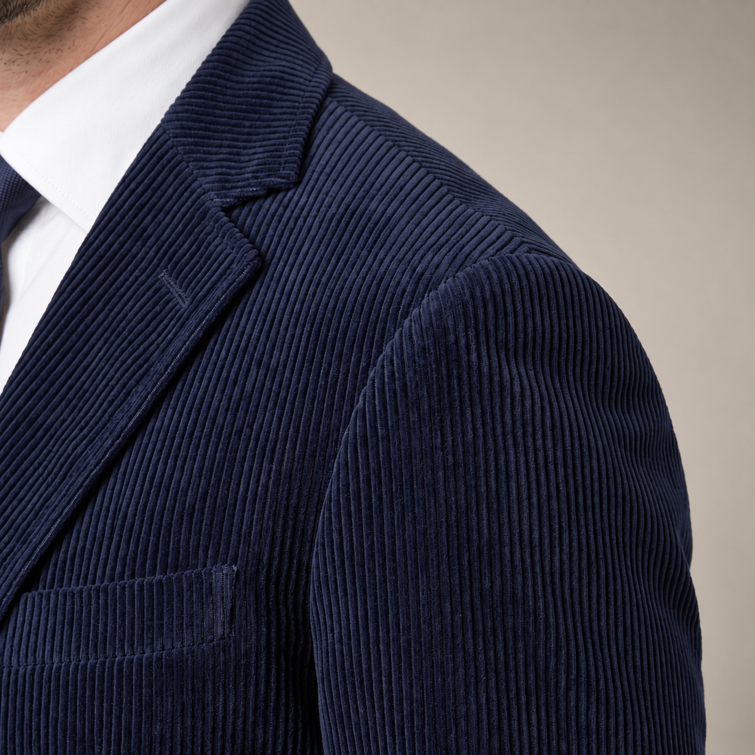 Men's Corduroy Blazer Jacket with Matching Vest