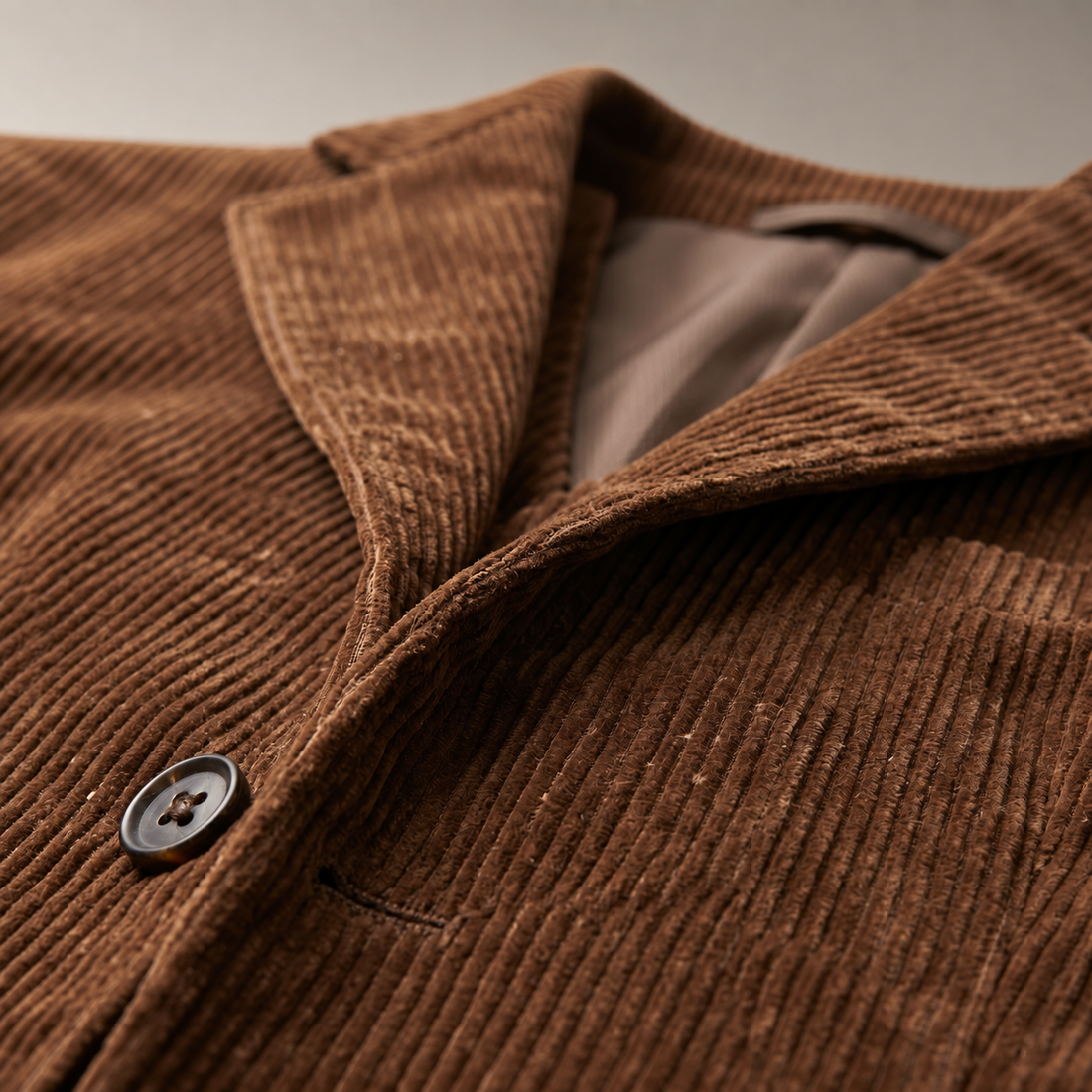 Men's Corduroy Blazer Jacket with Matching Vest