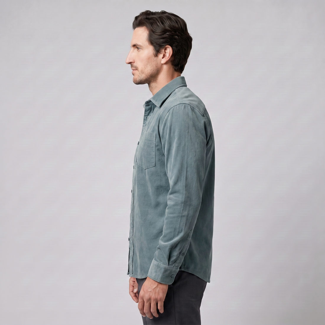 Men's Corduroy Long Sleeve Casual Shirt