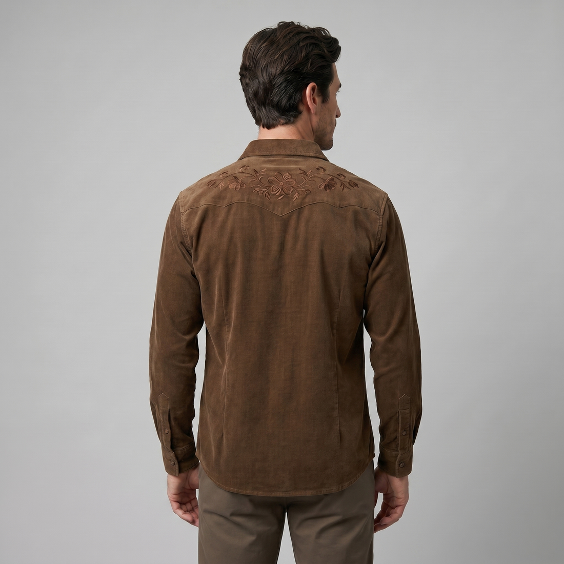 Men's Corduroy Long Sleeve Casual Shirt