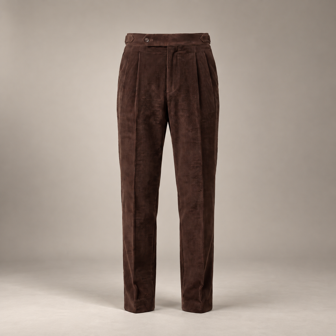 Men's Corduroy Pleated Trousers