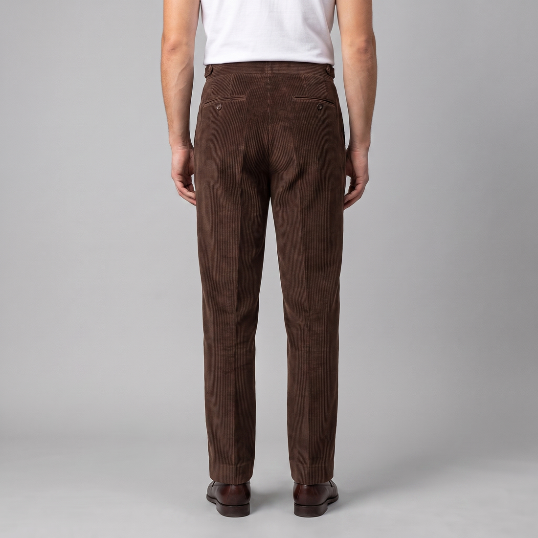 Men's Corduroy Pleated Trousers