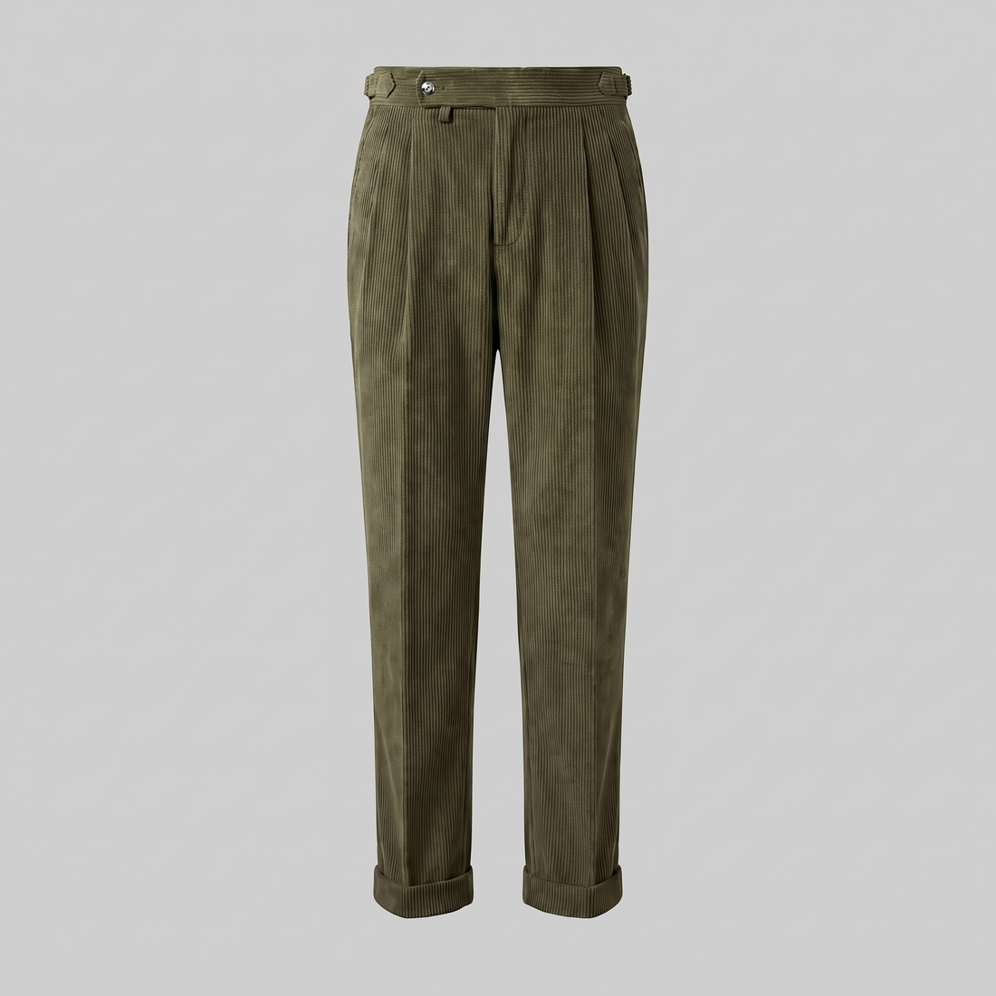Men's Corduroy Pleated Trousers