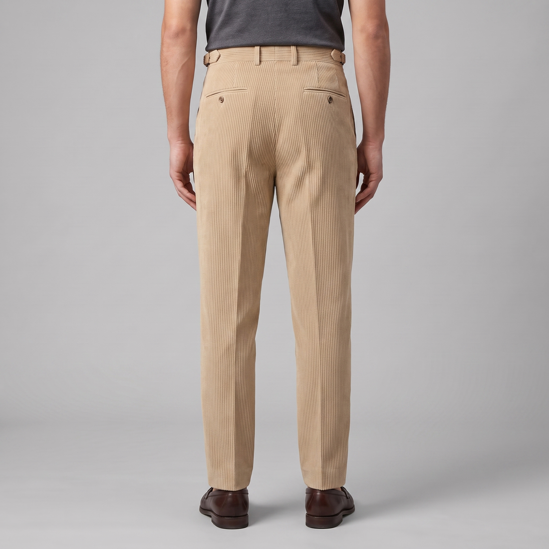 Men's Corduroy Pleated Trousers